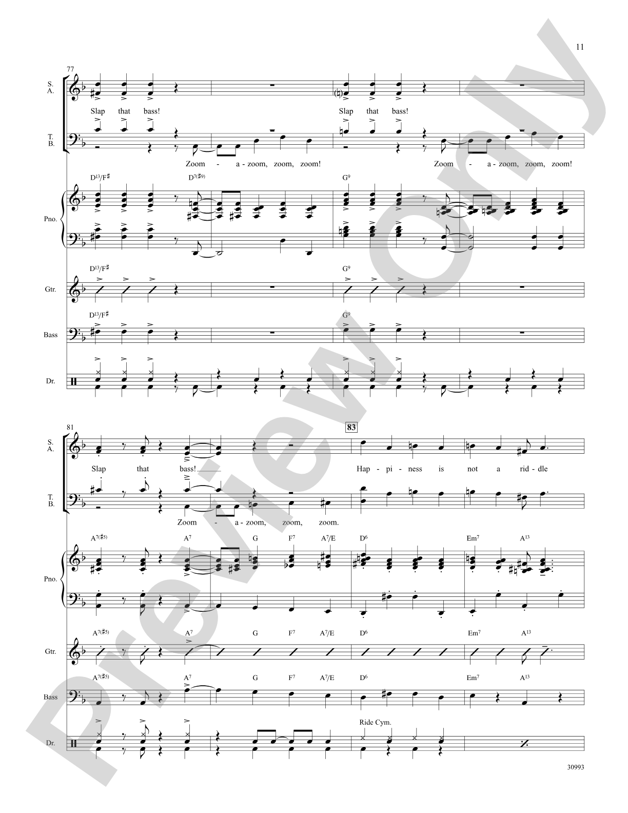 Slap That Bass: Choral SoundPax