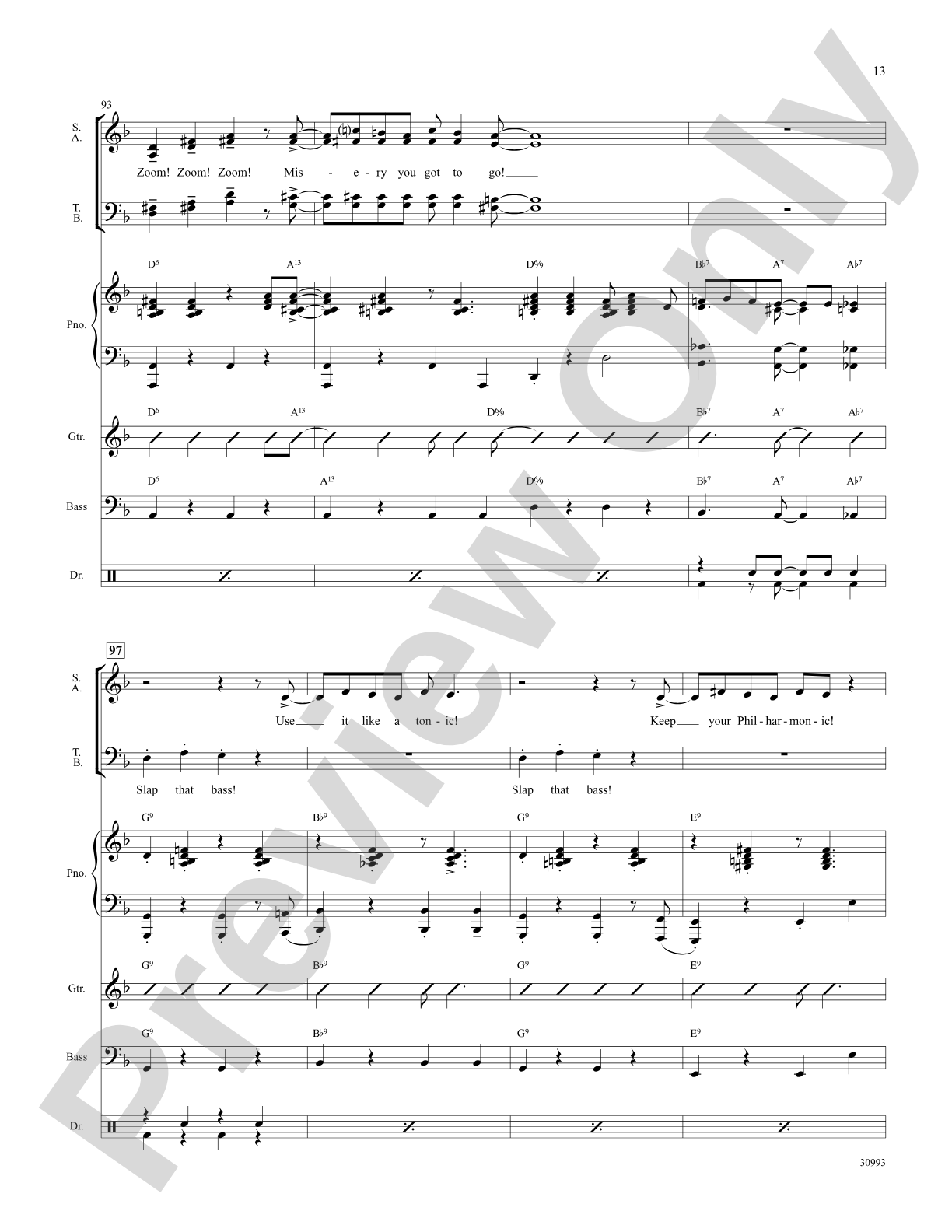 Slap That Bass: Choral SoundPax