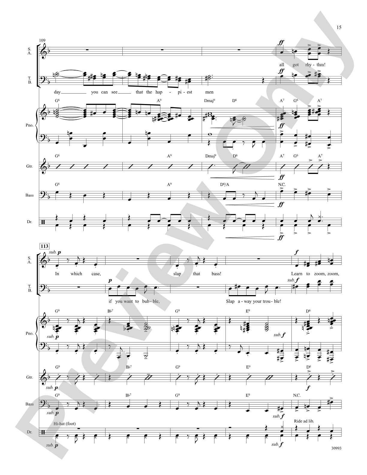 Slap That Bass: Choral SoundPax