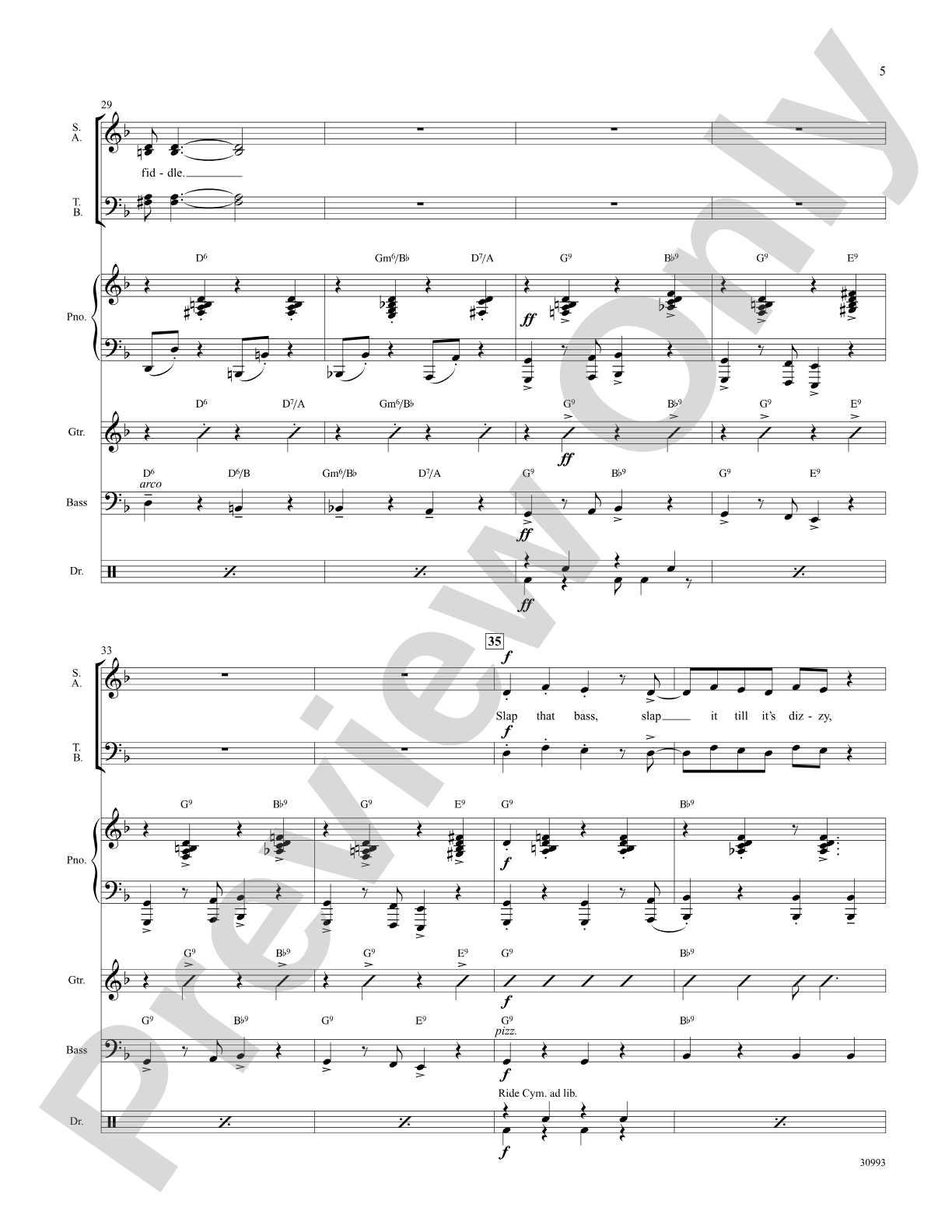 Slap That Bass: Choral SoundPax