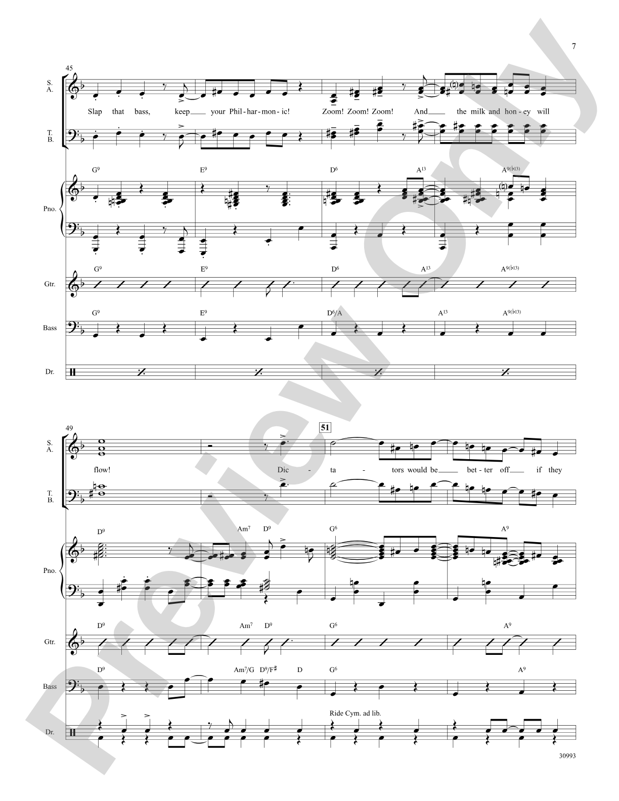 Slap That Bass: Choral SoundPax