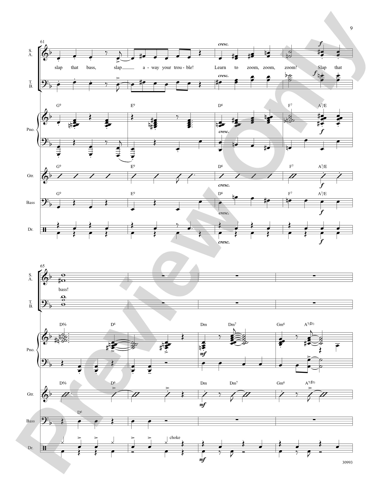 Slap That Bass: Choral SoundPax