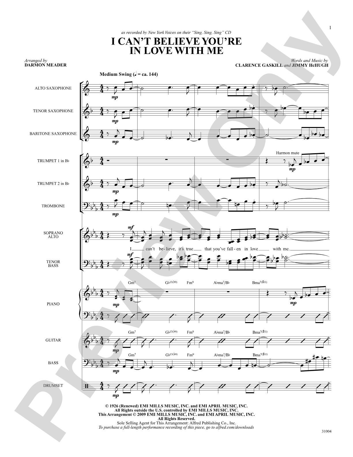 I Can't Believe That You're in Love with Me: Choral SoundPax