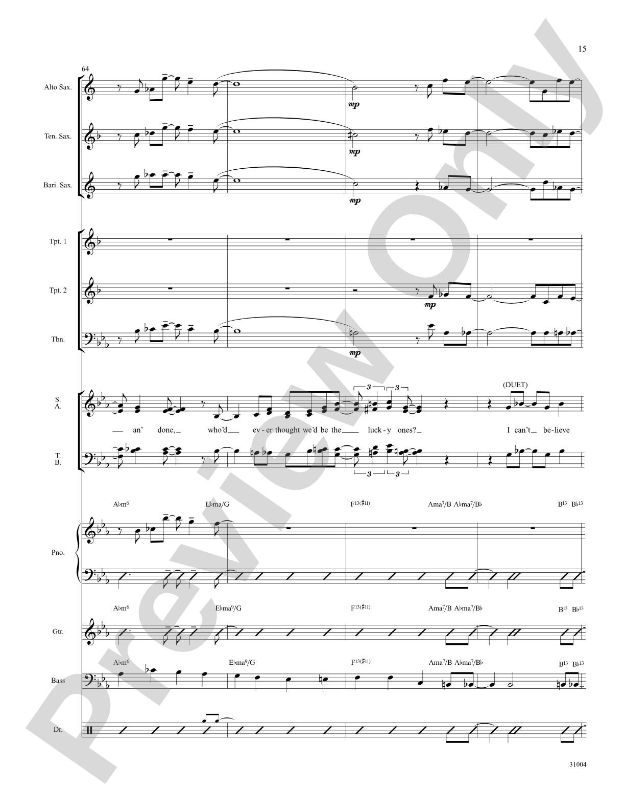 I Can't Believe That You're in Love with Me: Choral SoundPax