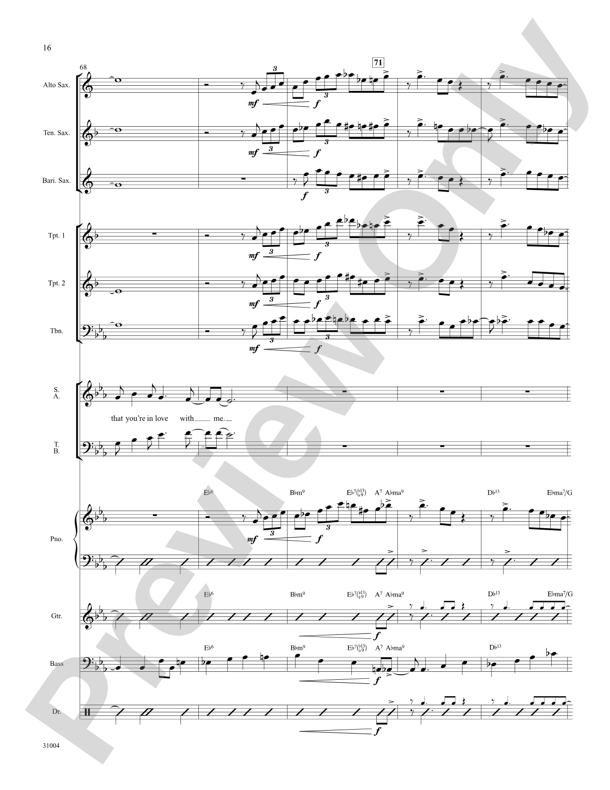 I Can't Believe That You're in Love with Me: Choral SoundPax