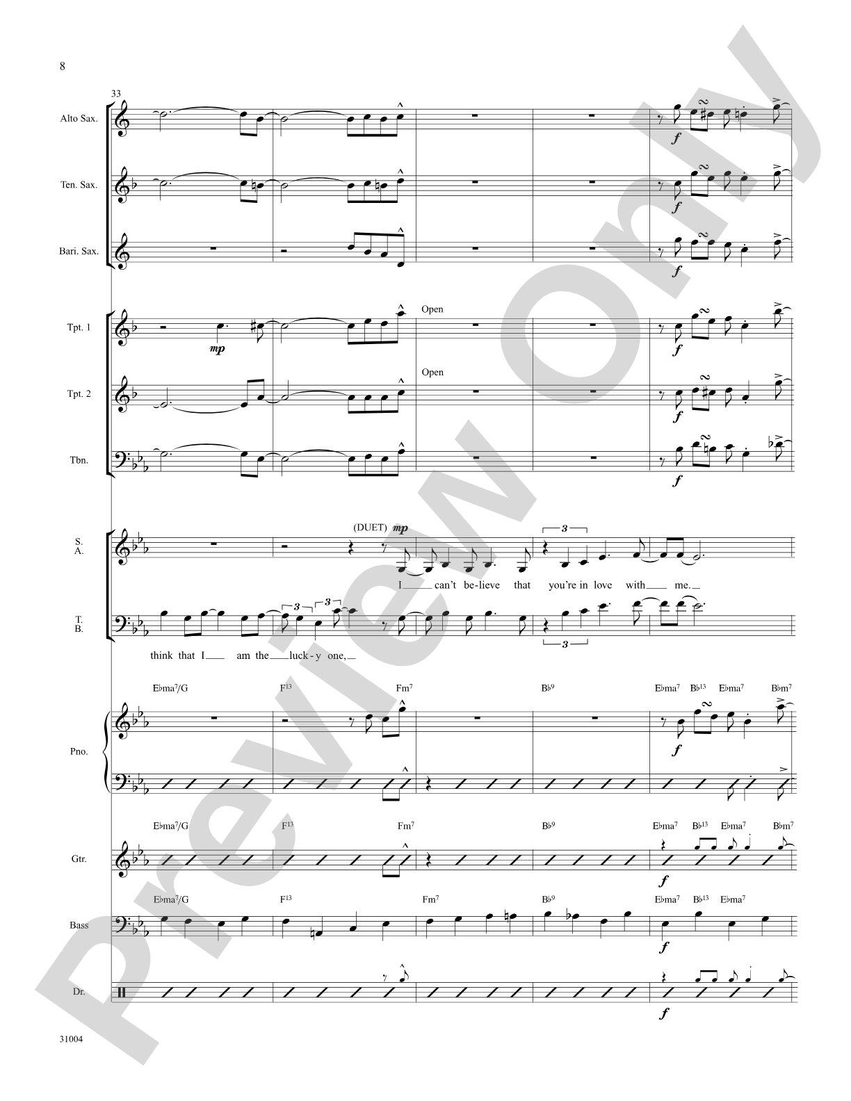 I Can't Believe That You're in Love with Me: Choral SoundPax