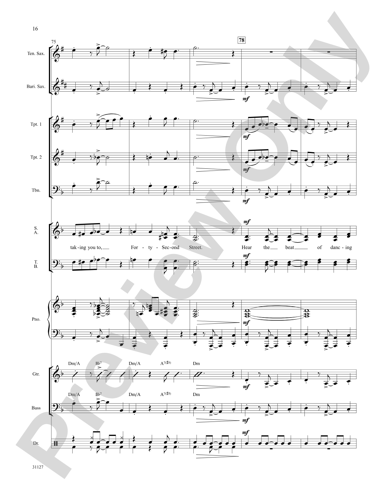 Forty-Second Street (from the musical Forty-Second Street): Choral SoundPax