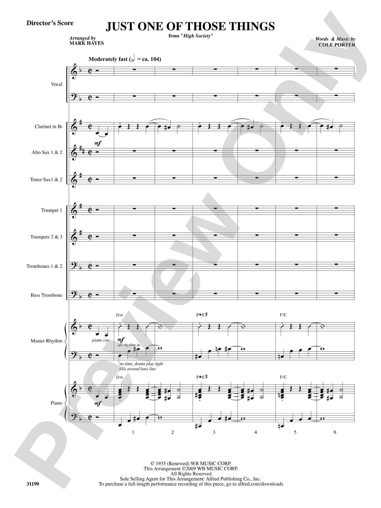 Just One of Those Things: Choral SoundPax