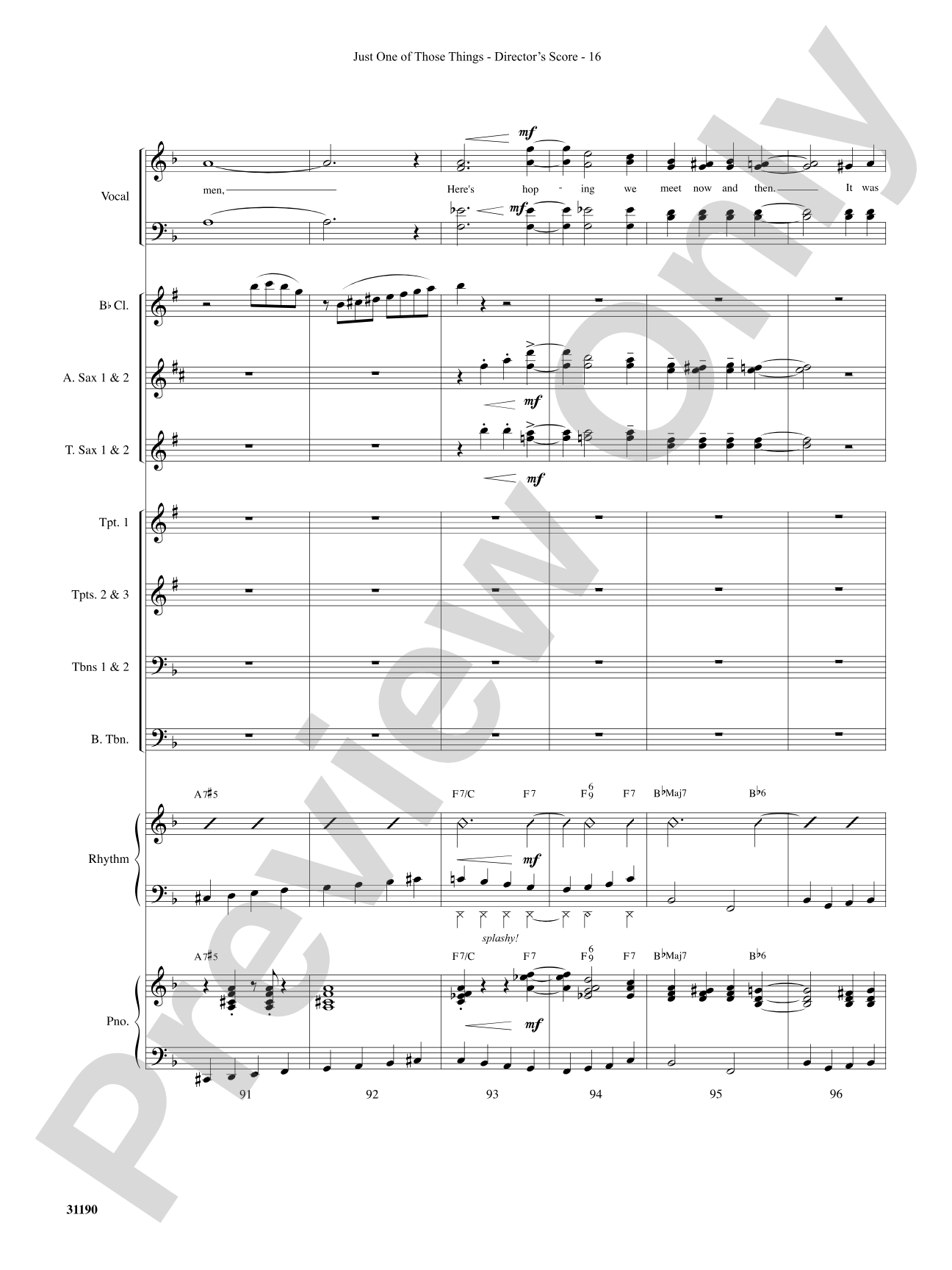 Just One of Those Things: Choral SoundPax