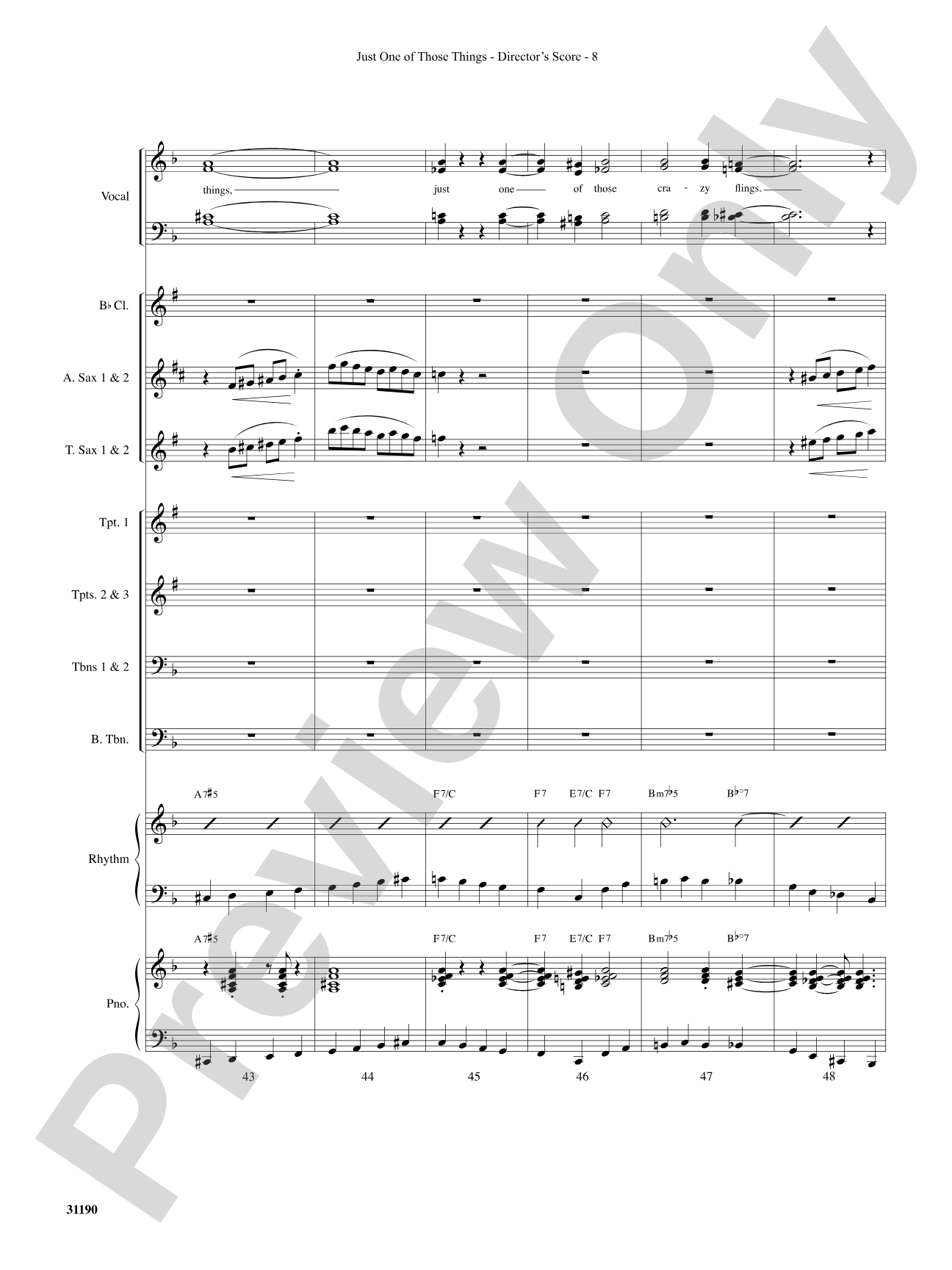 Just One of Those Things: Choral SoundPax