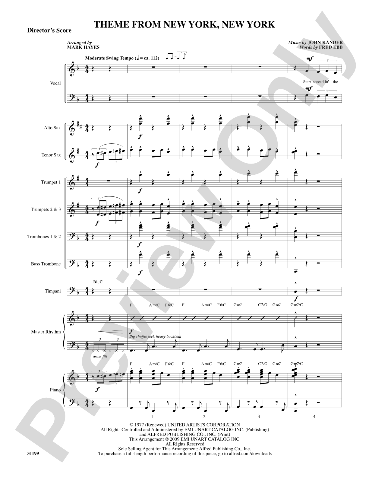 Theme from New York, New York: Choral SoundPax