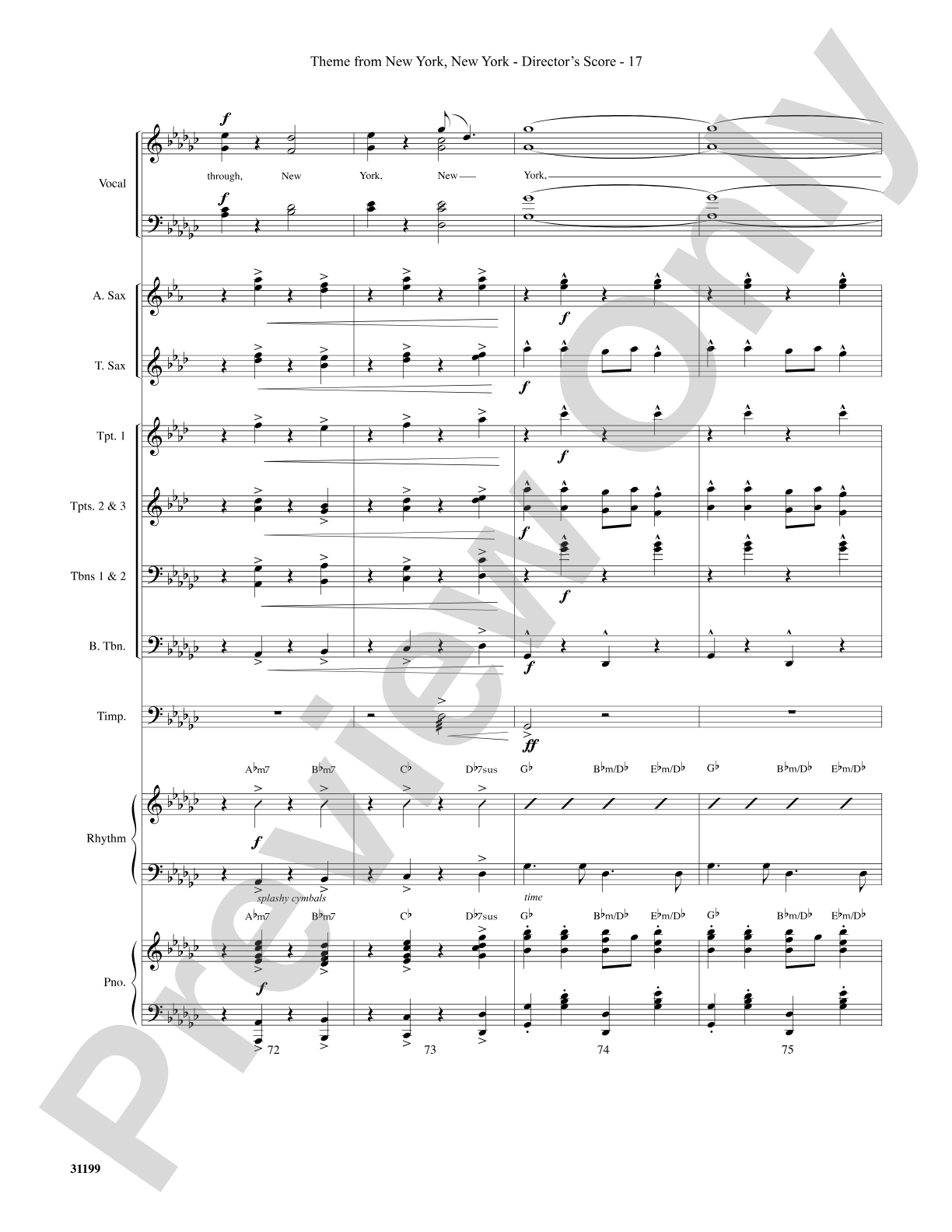 Theme from New York, New York: Choral SoundPax