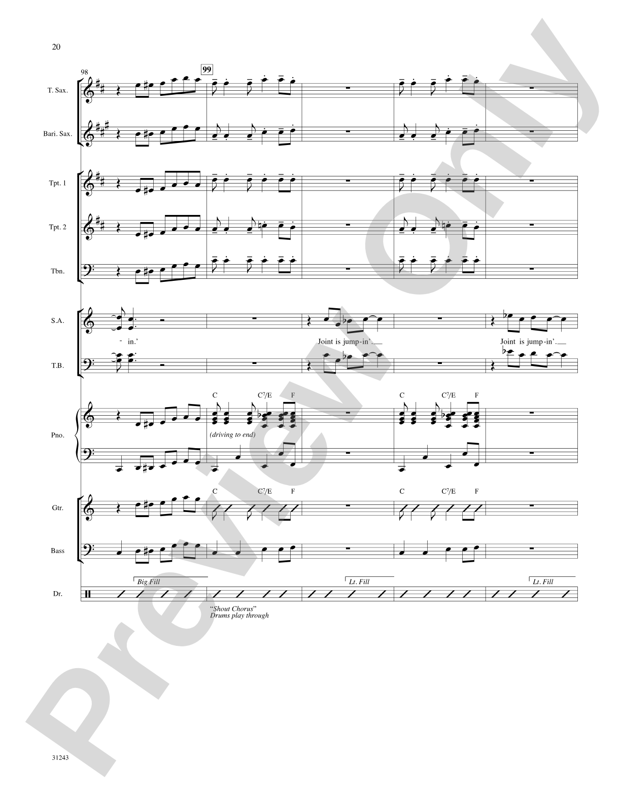 The Joint Is Jumpin' (from the musical Ain't Misbehavin'): Choral SoundPax