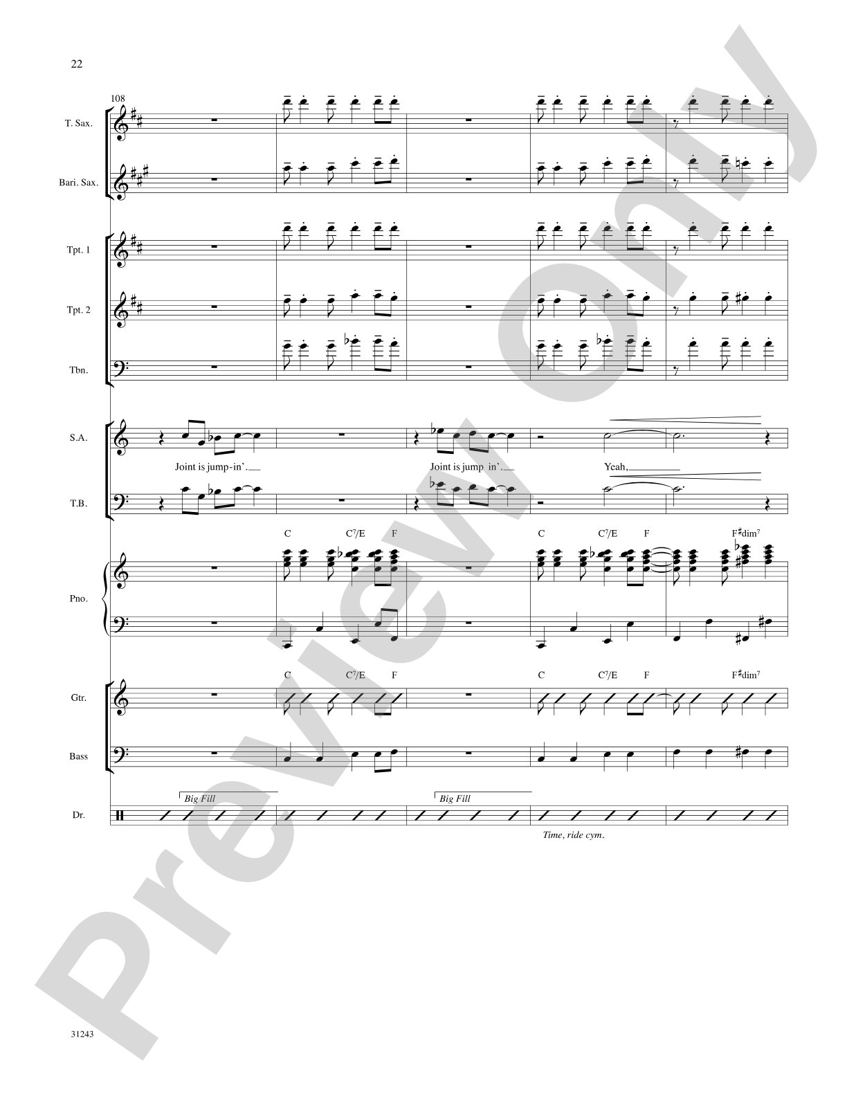 The Joint Is Jumpin' (from the musical Ain't Misbehavin'): Choral SoundPax
