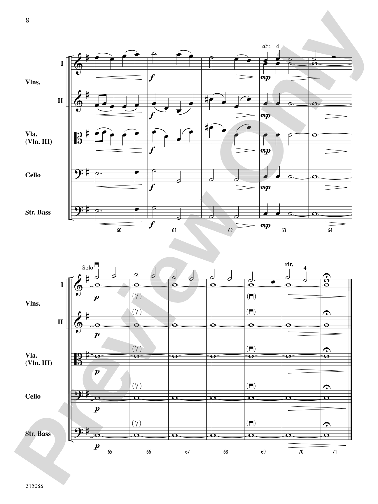 Stairway to Heaven, Theme from: Score