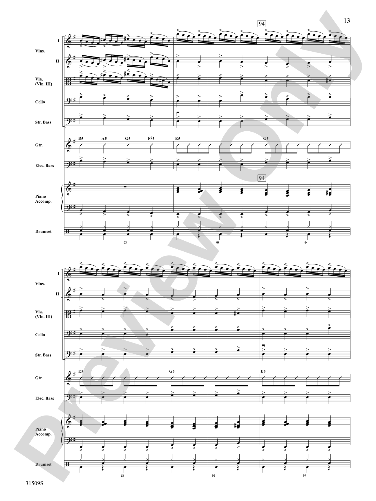 Wizards in Winter: String Orchestra Conductor Score & Parts