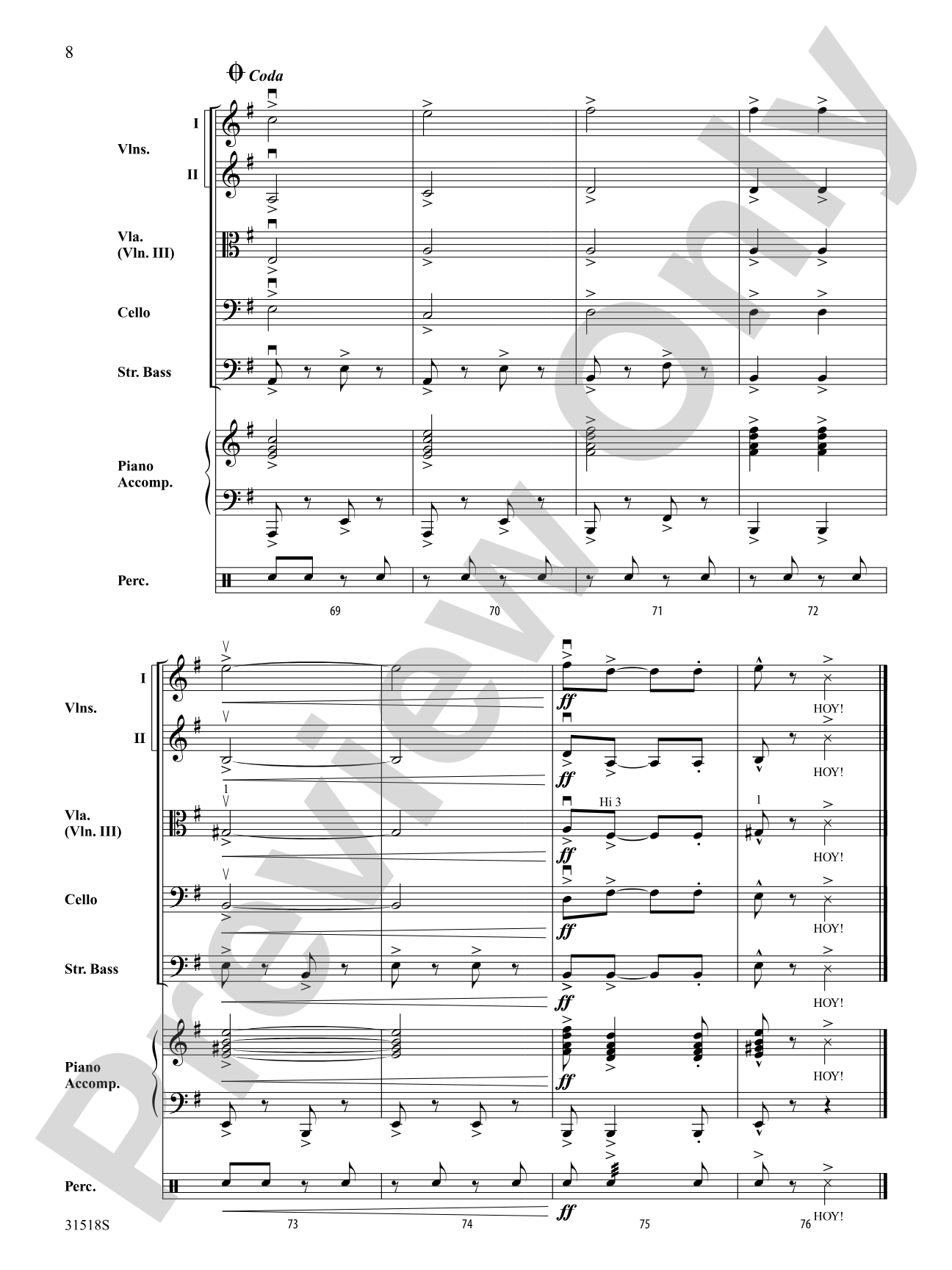 Dervish: String Orchestra Conductor Score & Parts