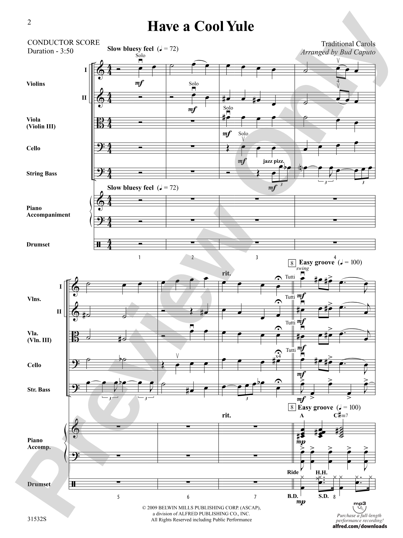 Have a Cool Yule: String Orchestra Conductor Score & Parts