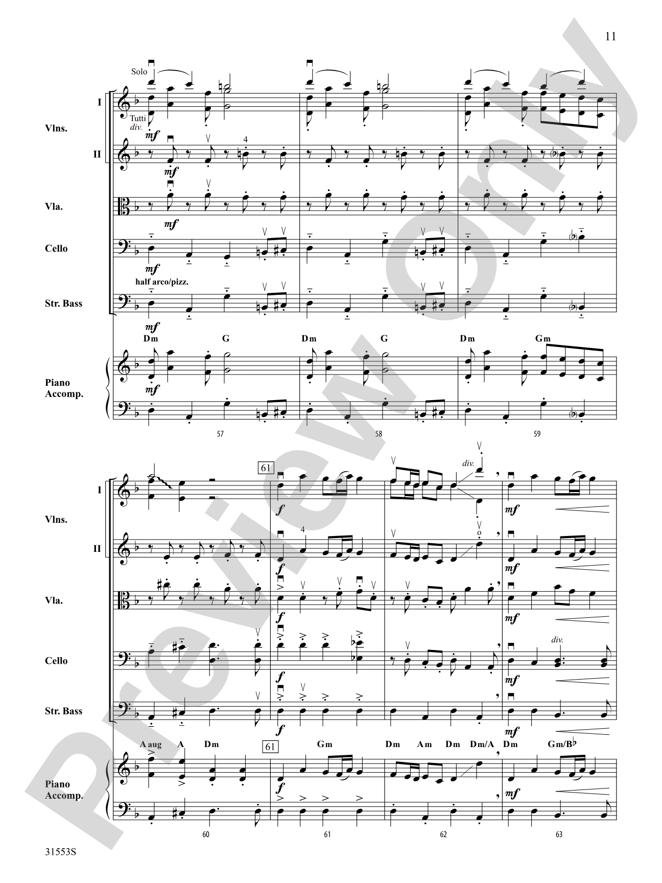 Shabbat Shalom: String Orchestra Conductor Score & Parts