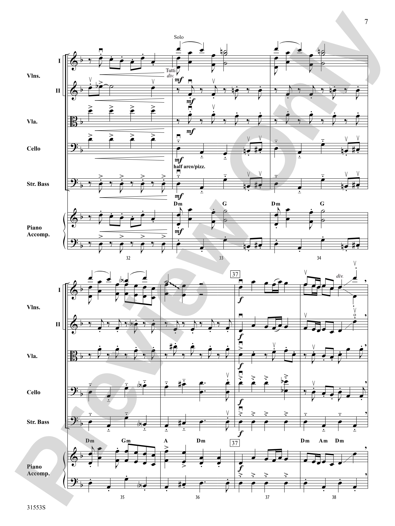 Shabbat Shalom: String Orchestra Conductor Score & Parts