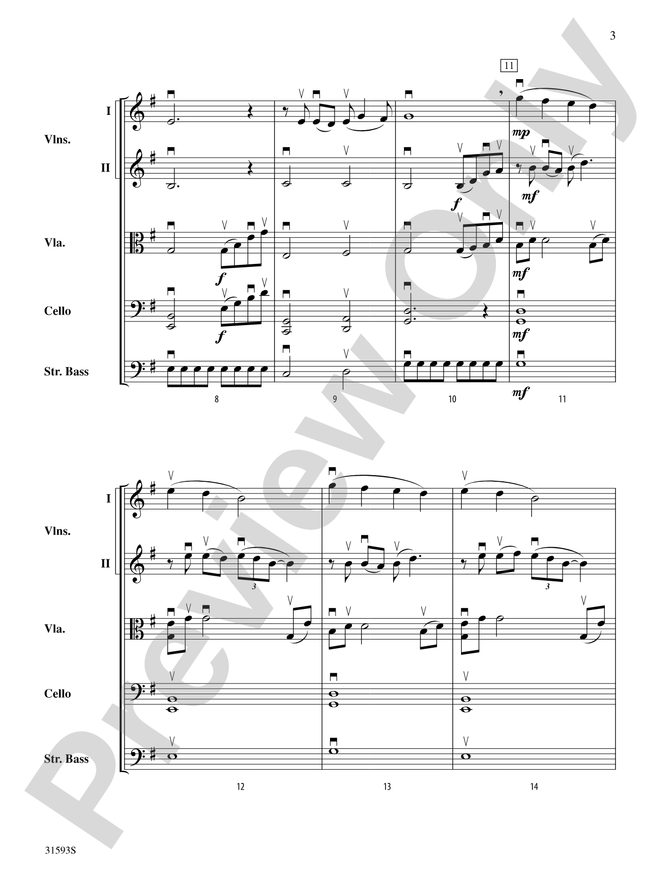 Prairie Sunset: String Orchestra Conductor Score & Parts