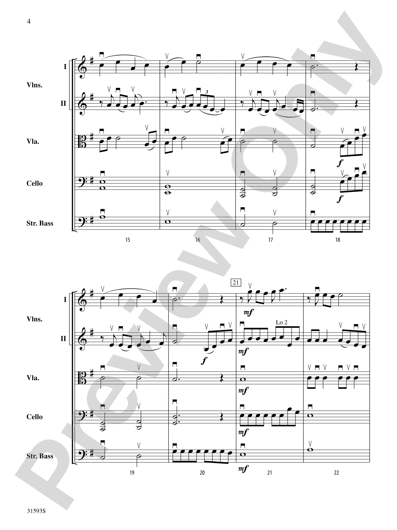 Prairie Sunset: String Orchestra Conductor Score & Parts
