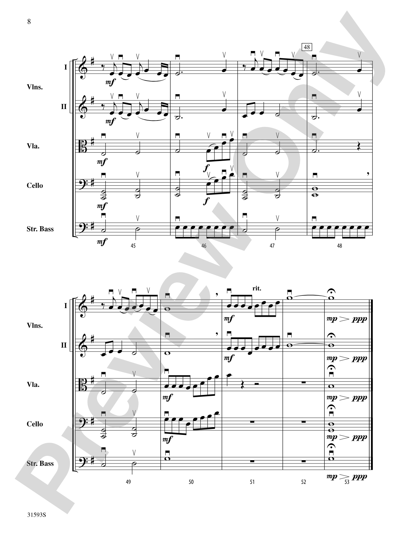Prairie Sunset: String Orchestra Conductor Score & Parts