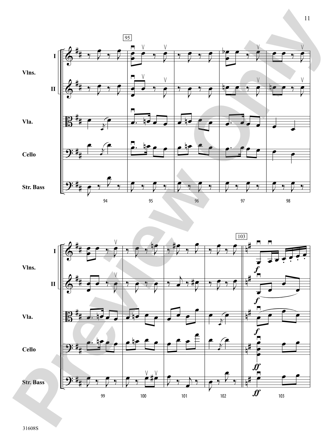 Souvenir d'Amerique: String Orchestra Conductor Score & Parts