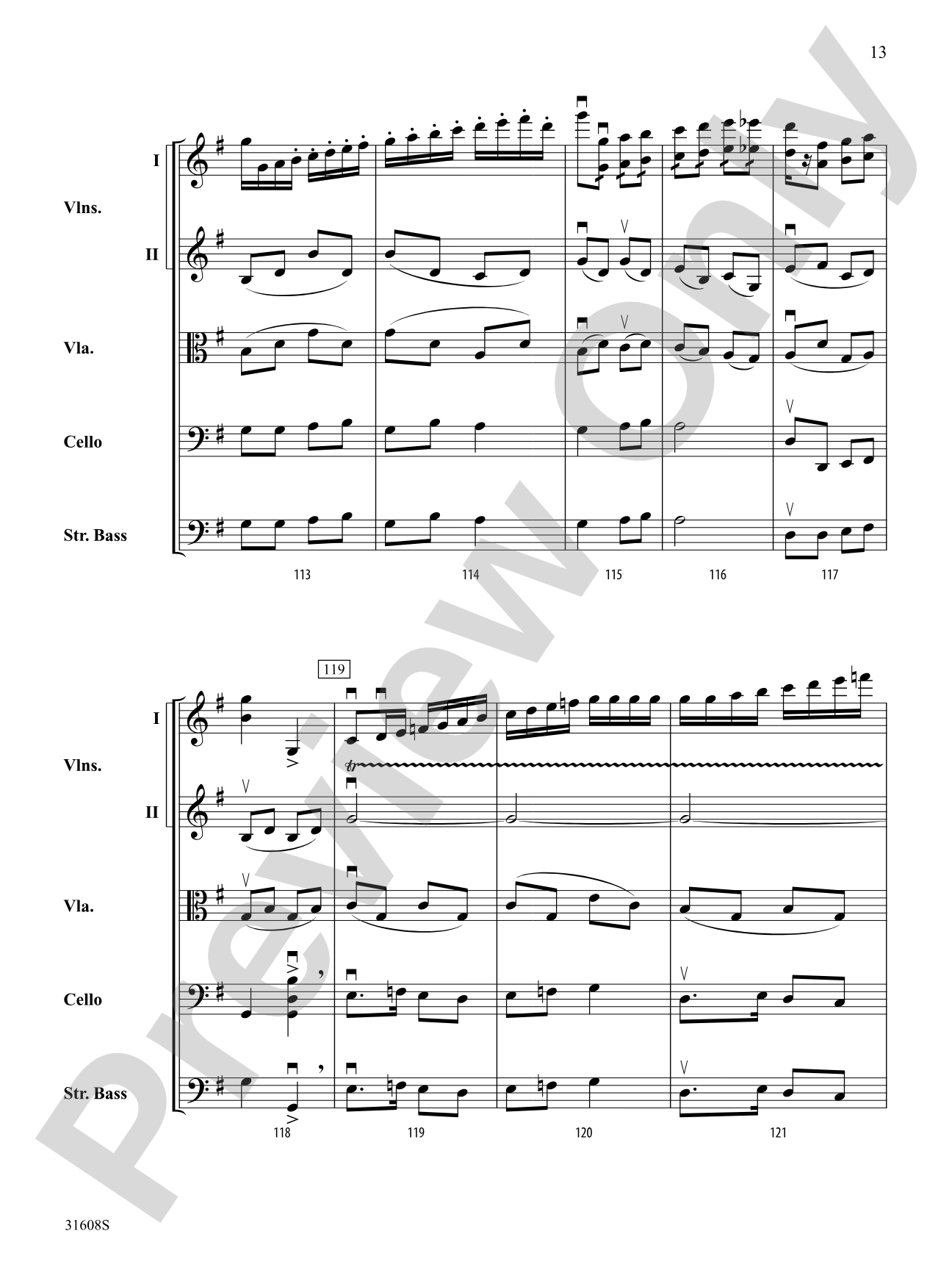 Souvenir d'Amerique: String Orchestra Conductor Score & Parts