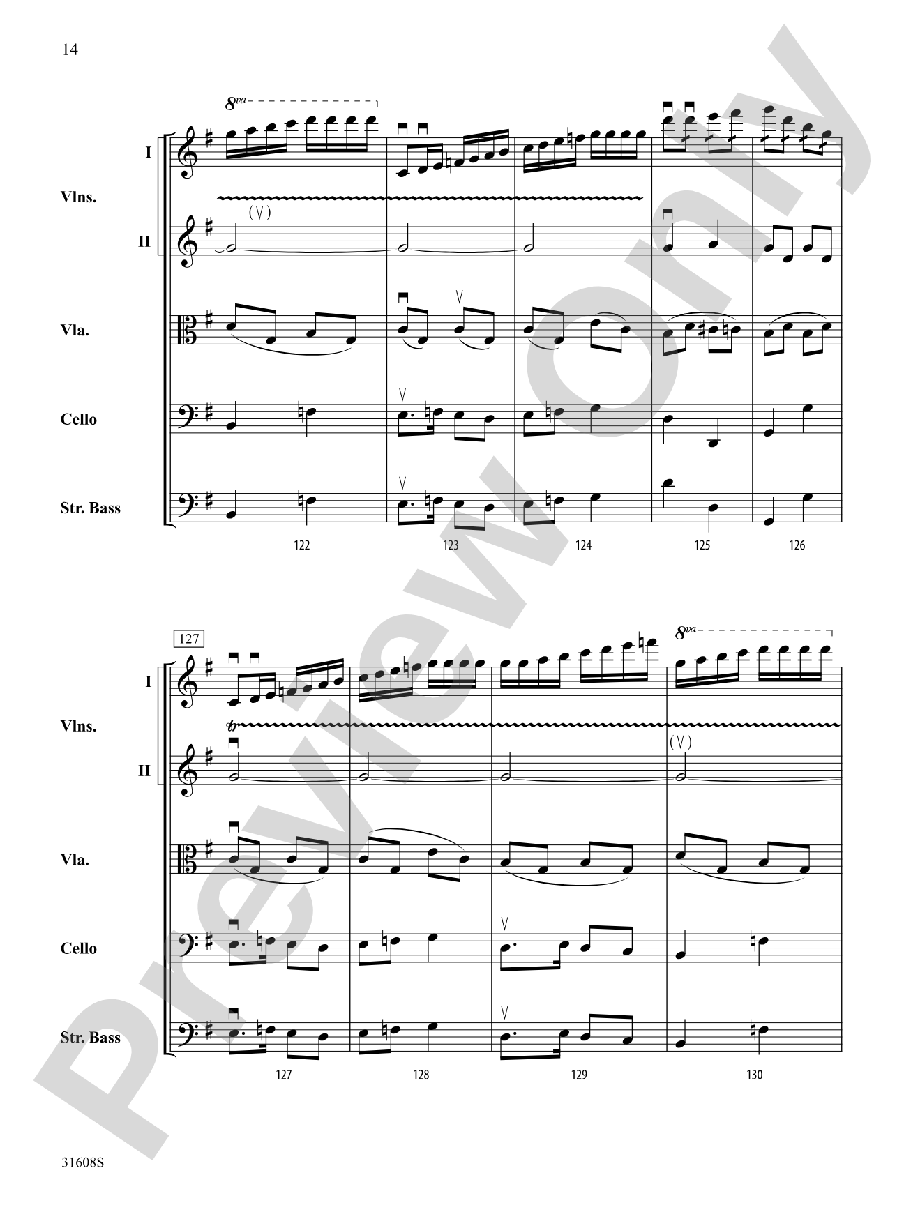 Souvenir d'Amerique: String Orchestra Conductor Score & Parts
