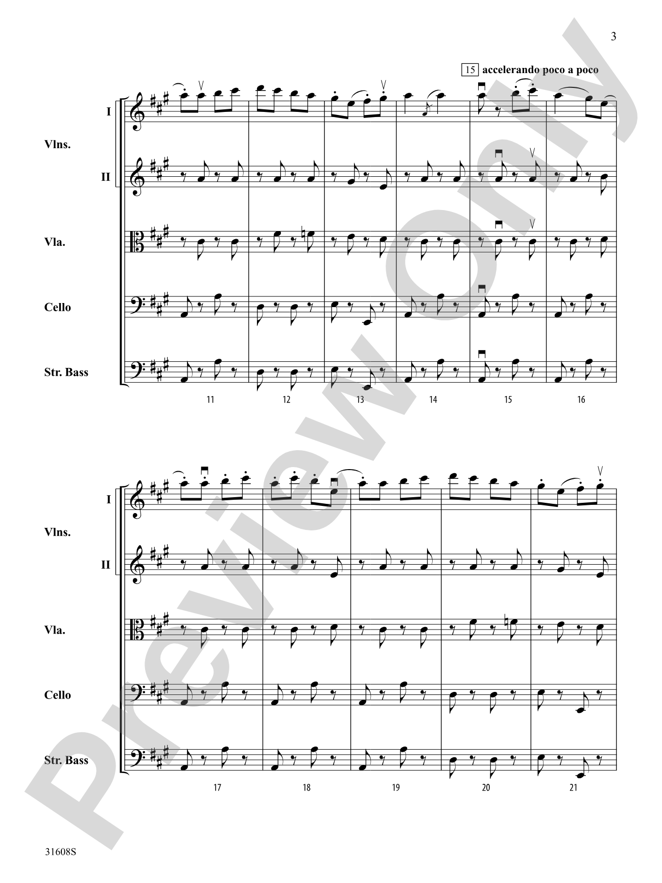 Souvenir d'Amerique: String Orchestra Conductor Score & Parts