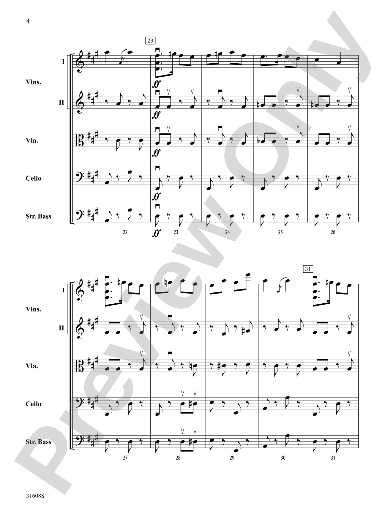 Souvenir d'Amerique: String Orchestra Conductor Score & Parts