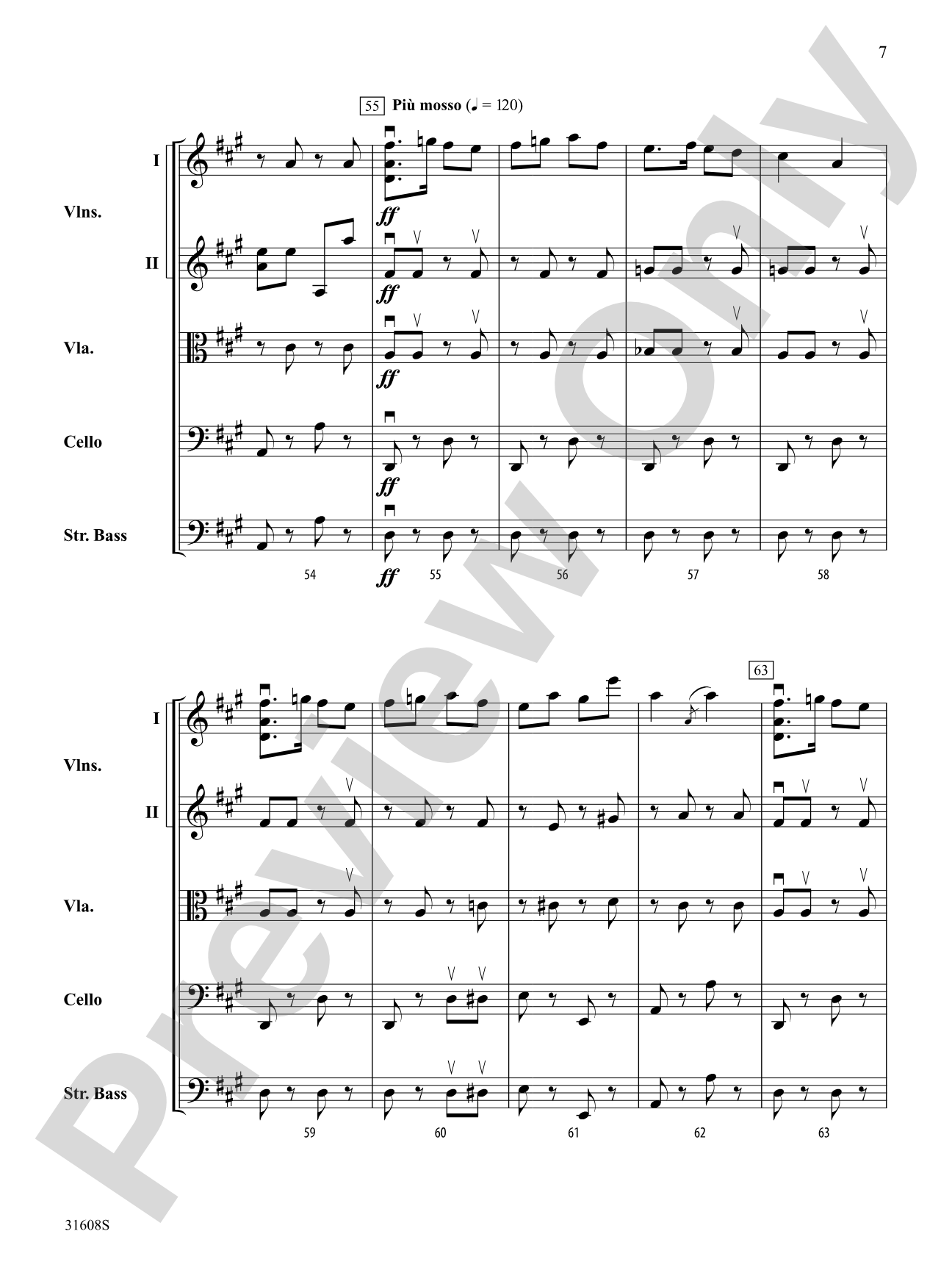 Souvenir d'Amerique: String Orchestra Conductor Score & Parts