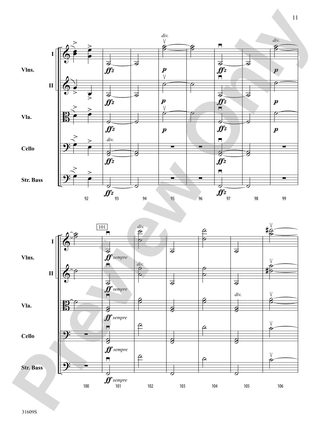 Allegro Giocoso (From Symphony No. 4): String Orchestra Conductor Score & Parts
