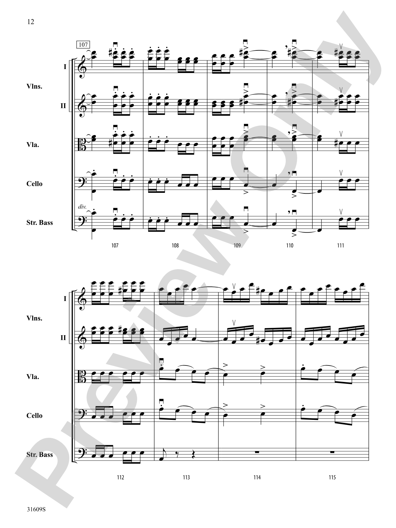 Allegro Giocoso (From Symphony No. 4): String Orchestra Conductor Score & Parts