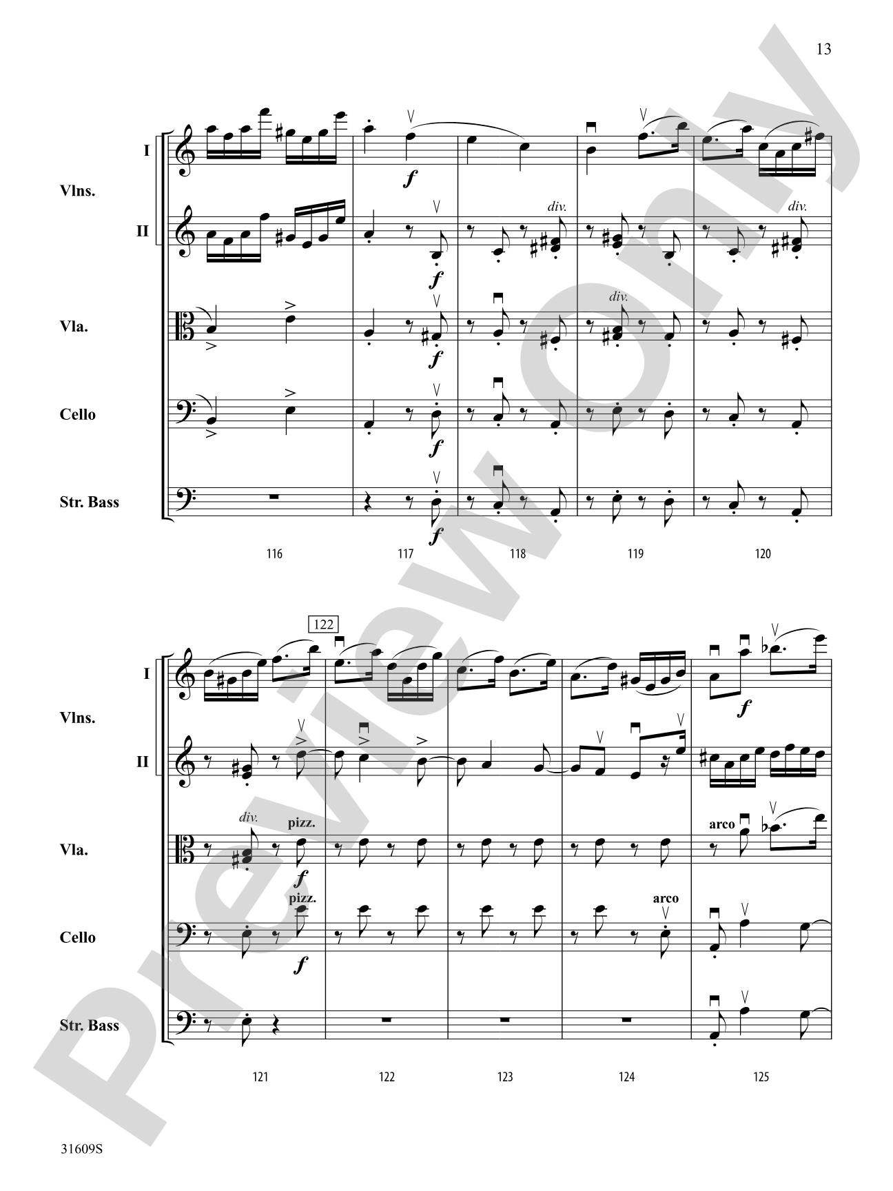 Allegro Giocoso (From Symphony No. 4): String Orchestra Conductor Score & Parts