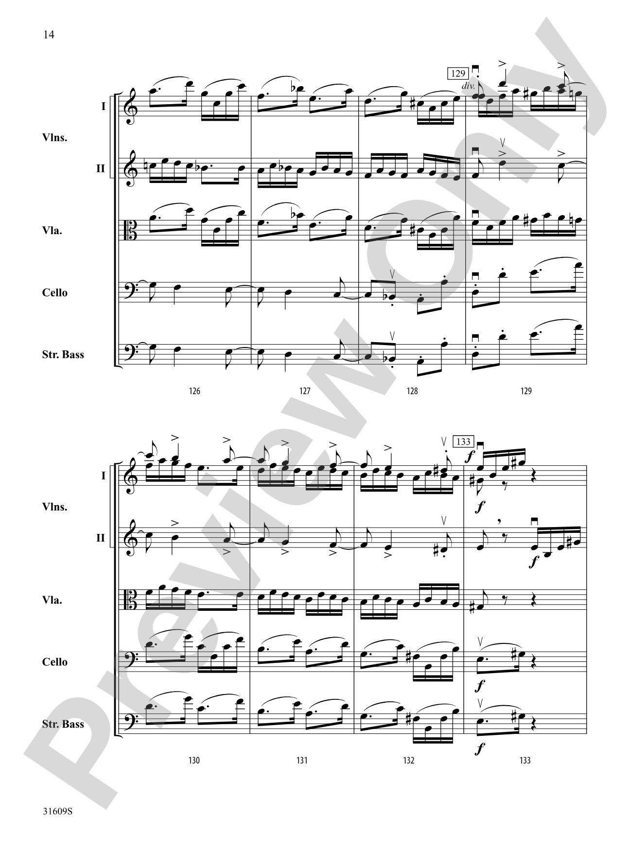 Allegro Giocoso (From Symphony No. 4): String Orchestra Conductor Score & Parts