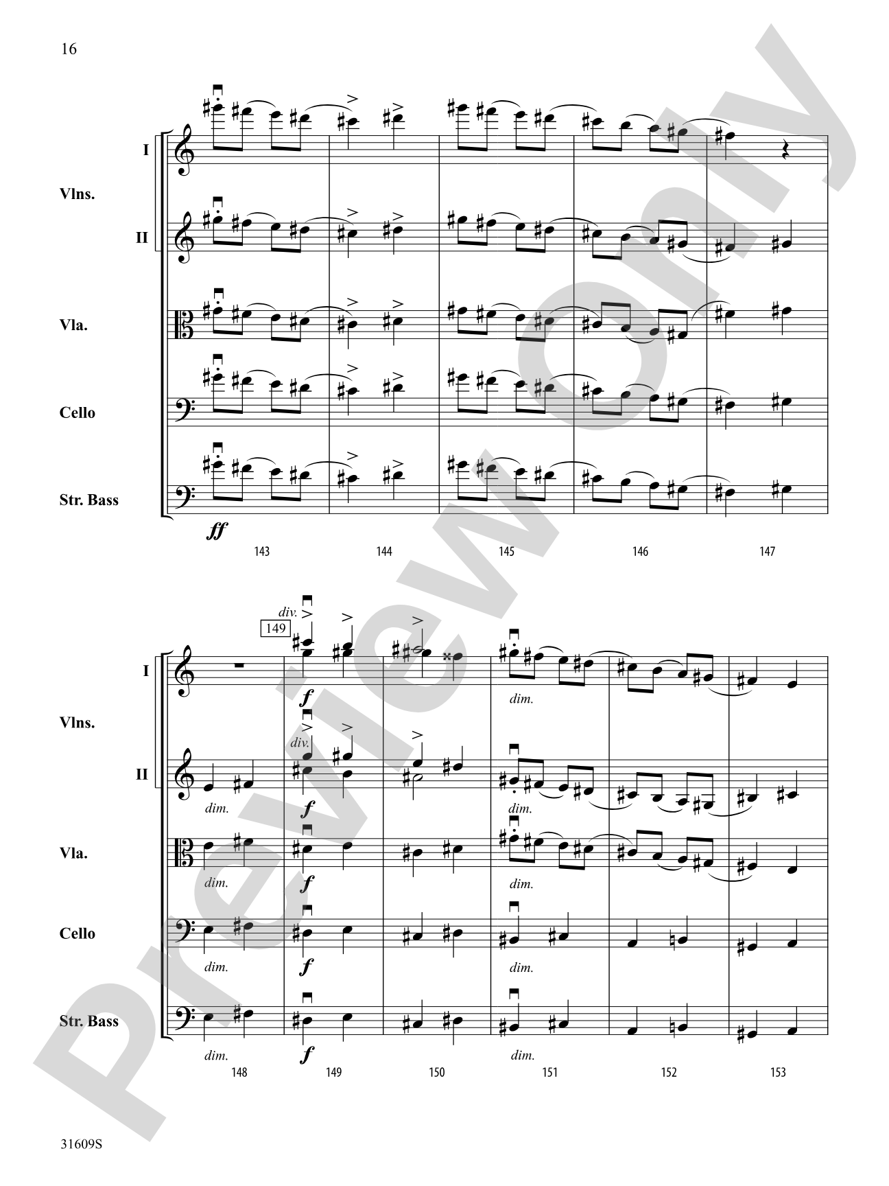 Allegro Giocoso (From Symphony No. 4): String Orchestra Conductor Score & Parts