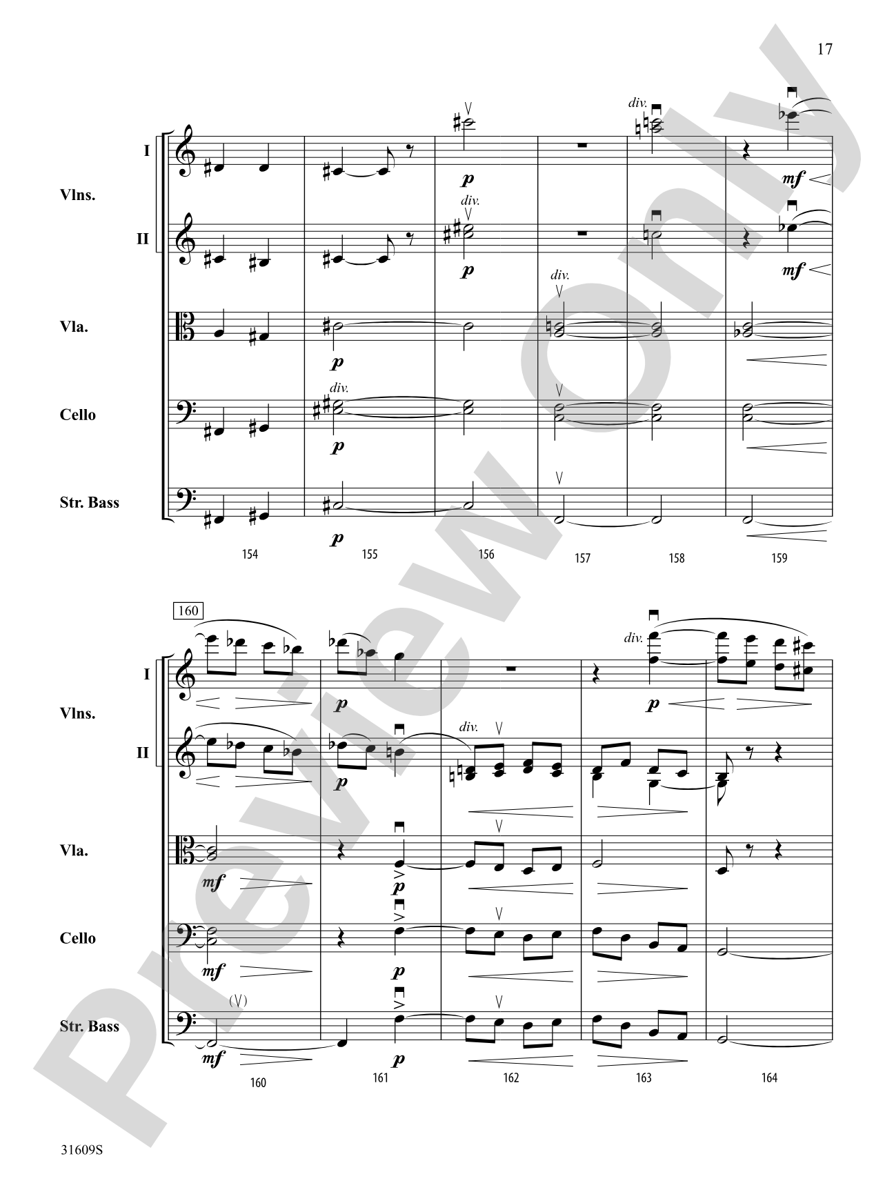 Allegro Giocoso (From Symphony No. 4): String Orchestra Conductor Score & Parts