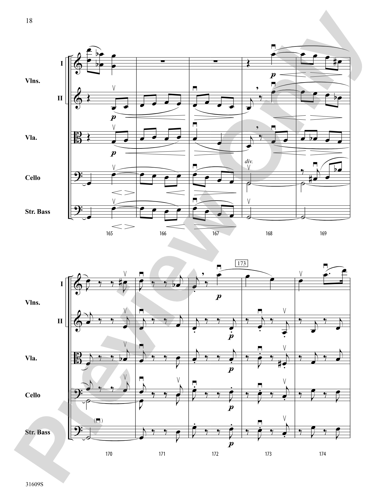 Allegro Giocoso (From Symphony No. 4): String Orchestra Conductor Score & Parts