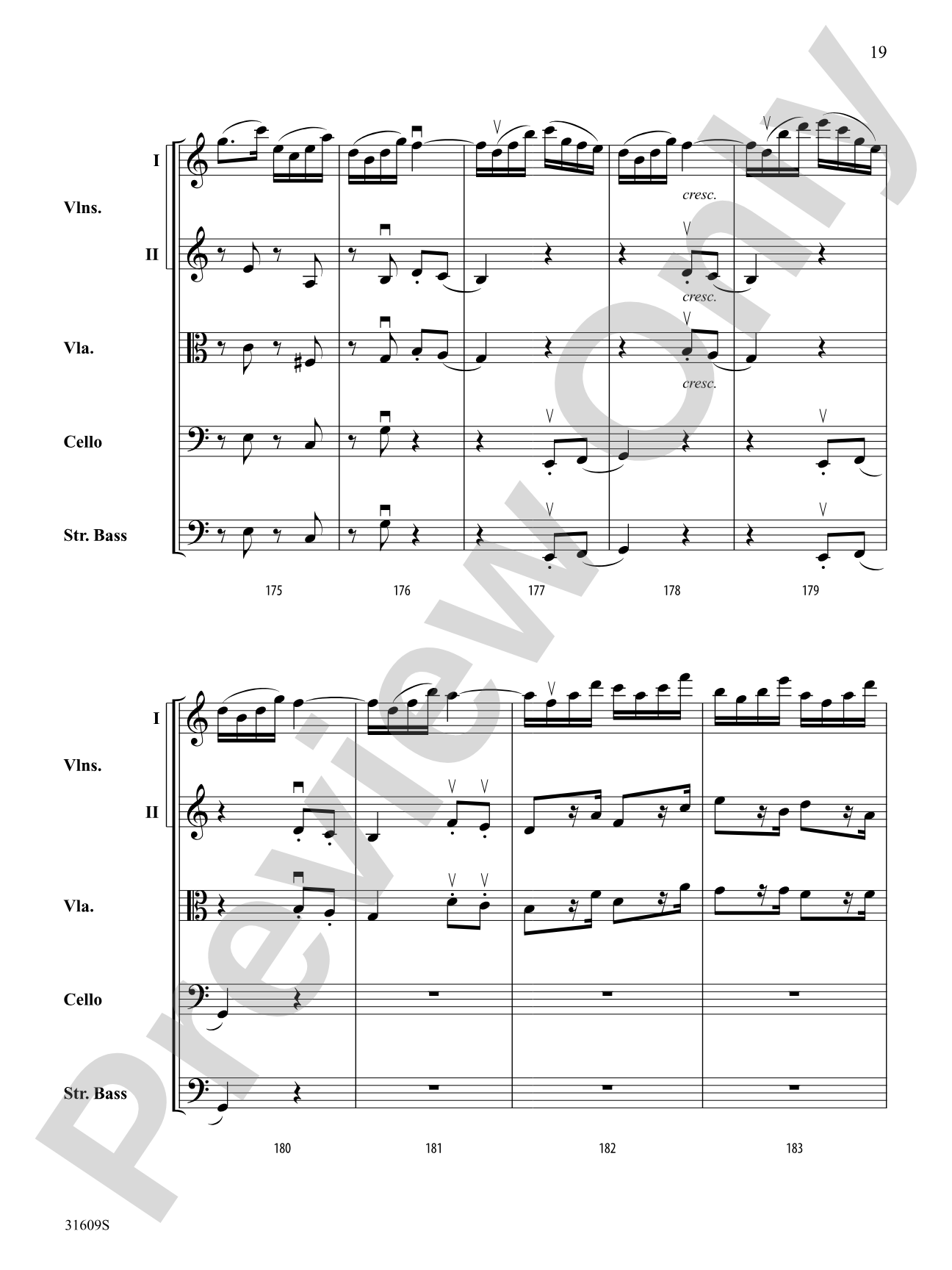 Allegro Giocoso (From Symphony No. 4): String Orchestra Conductor Score & Parts