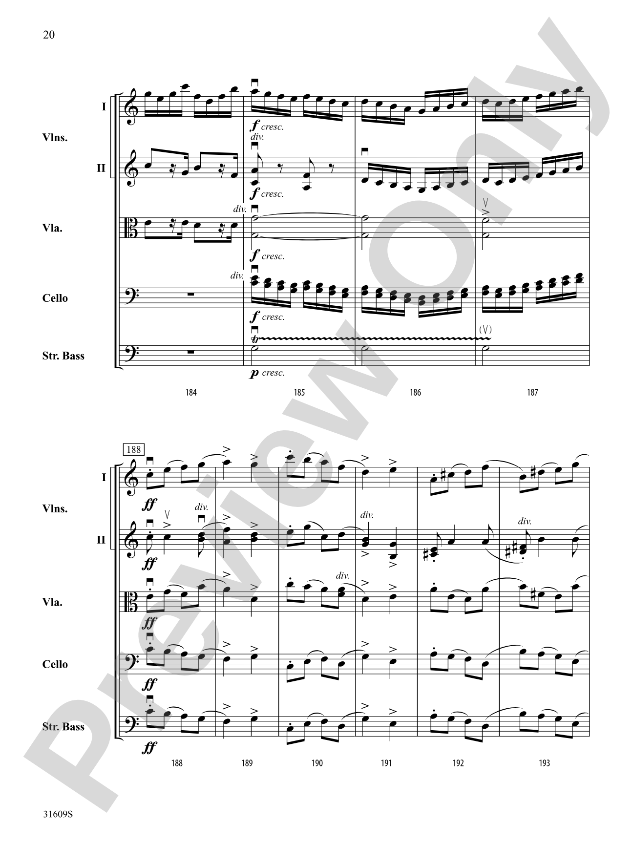 Allegro Giocoso (From Symphony No. 4): String Orchestra Conductor Score & Parts