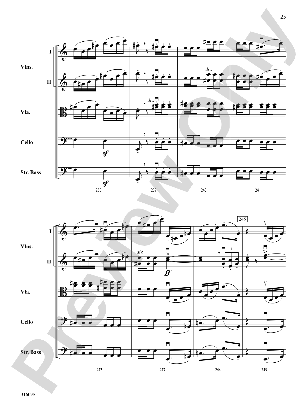 Allegro Giocoso (From Symphony No. 4): String Orchestra Conductor Score & Parts