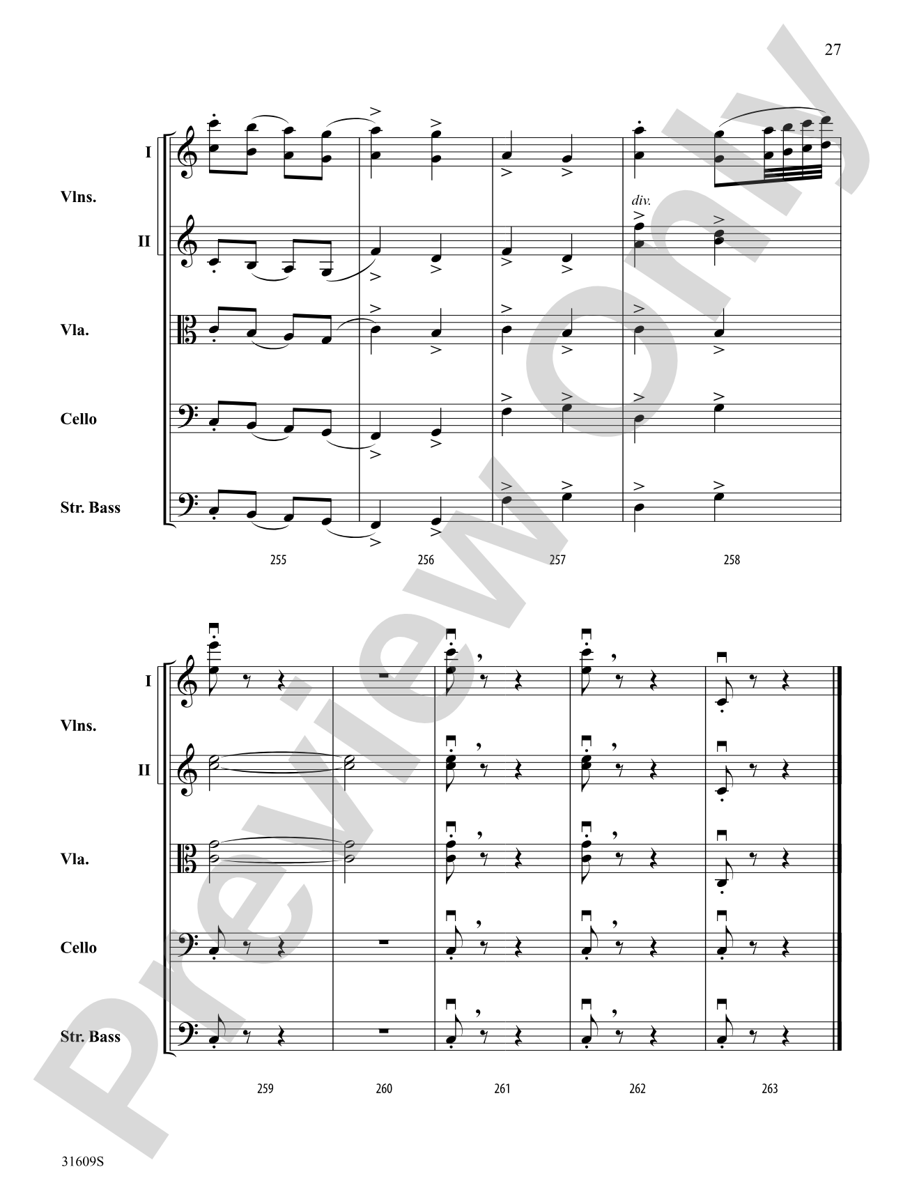Allegro Giocoso (From Symphony No. 4): String Orchestra Conductor Score & Parts