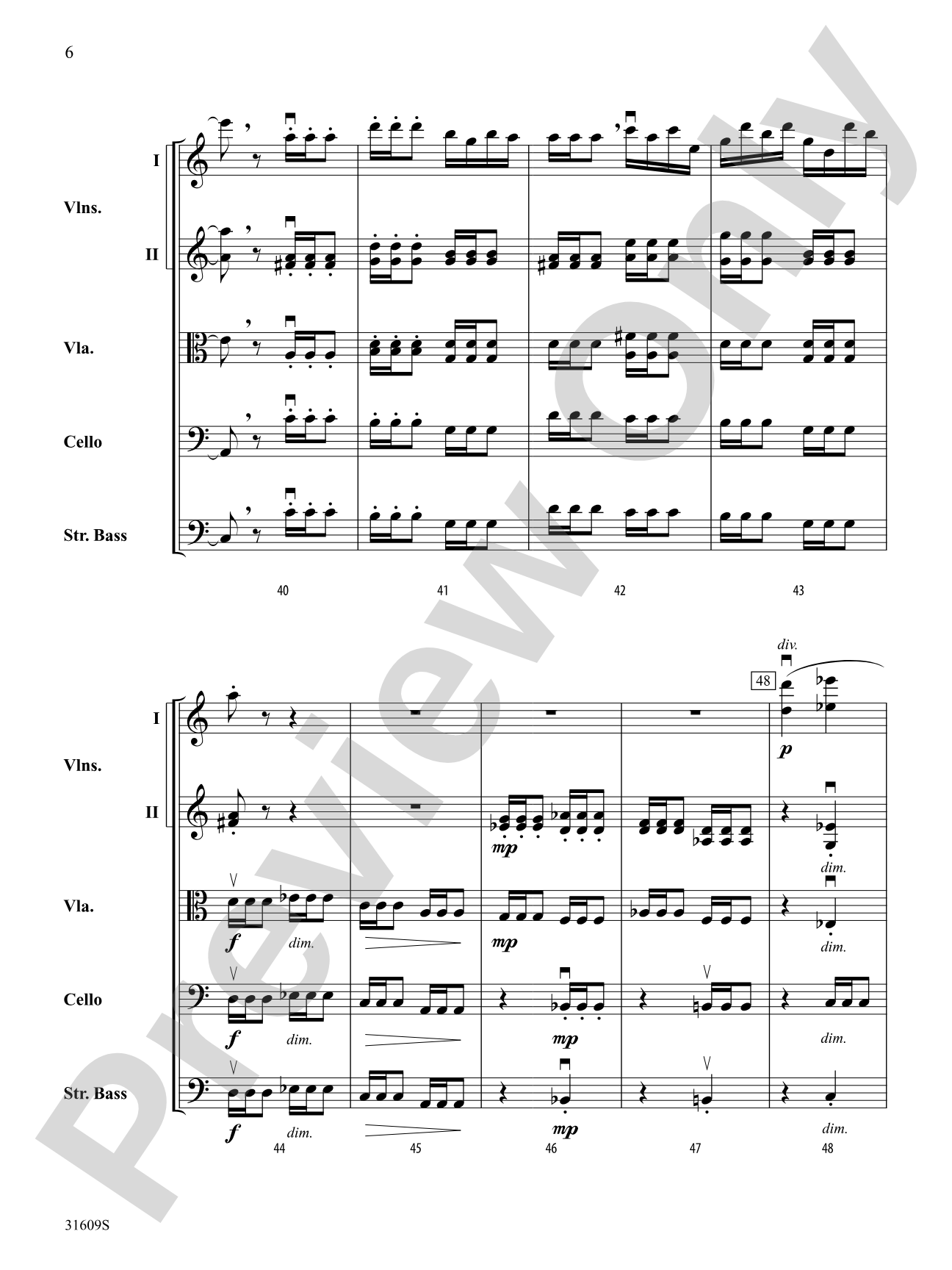 Allegro Giocoso (From Symphony No. 4): String Orchestra Conductor Score & Parts