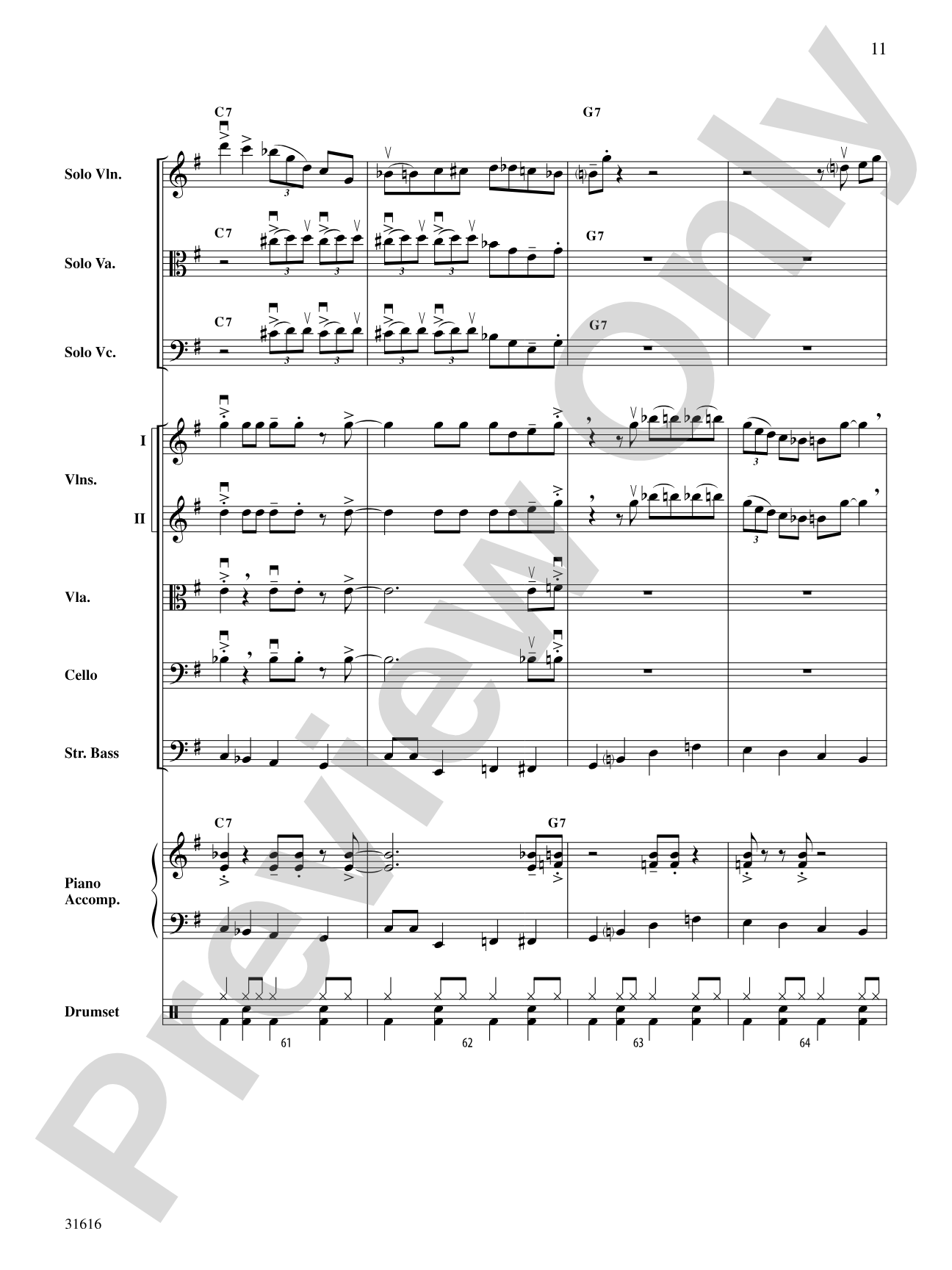 Tchefuncte Shuffle: String Orchestra Conductor Score & Parts