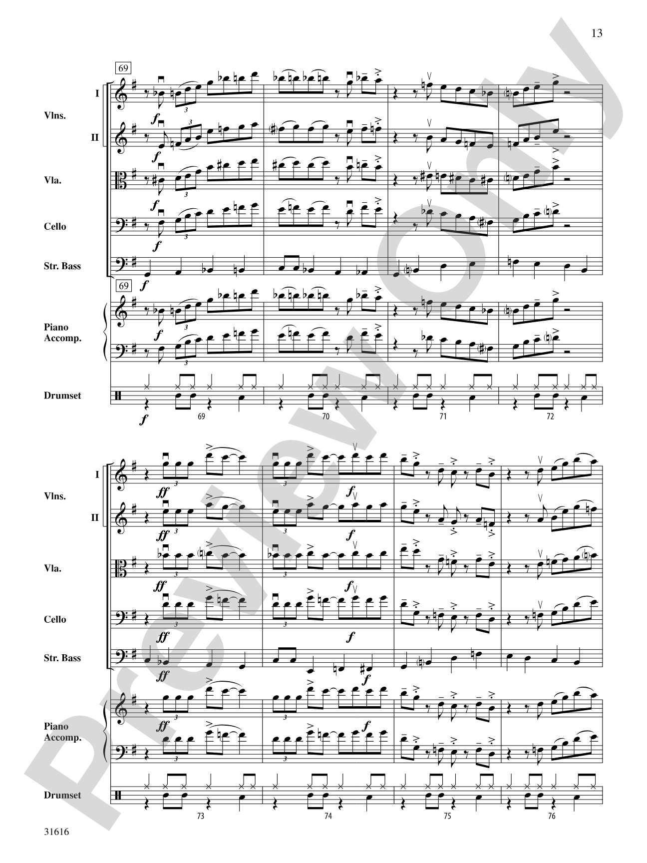 Tchefuncte Shuffle: String Orchestra Conductor Score & Parts