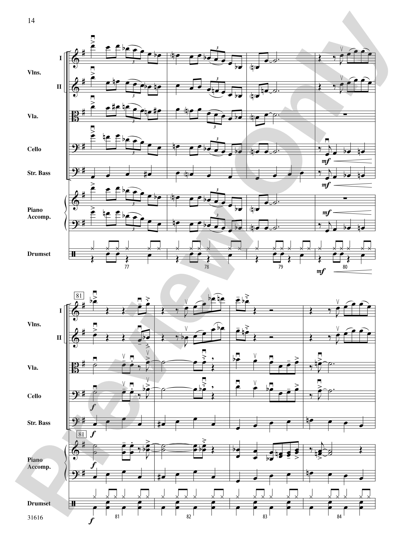Tchefuncte Shuffle: String Orchestra Conductor Score & Parts