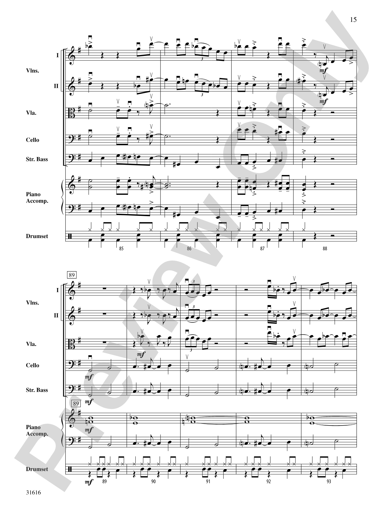 Tchefuncte Shuffle: String Orchestra Conductor Score & Parts