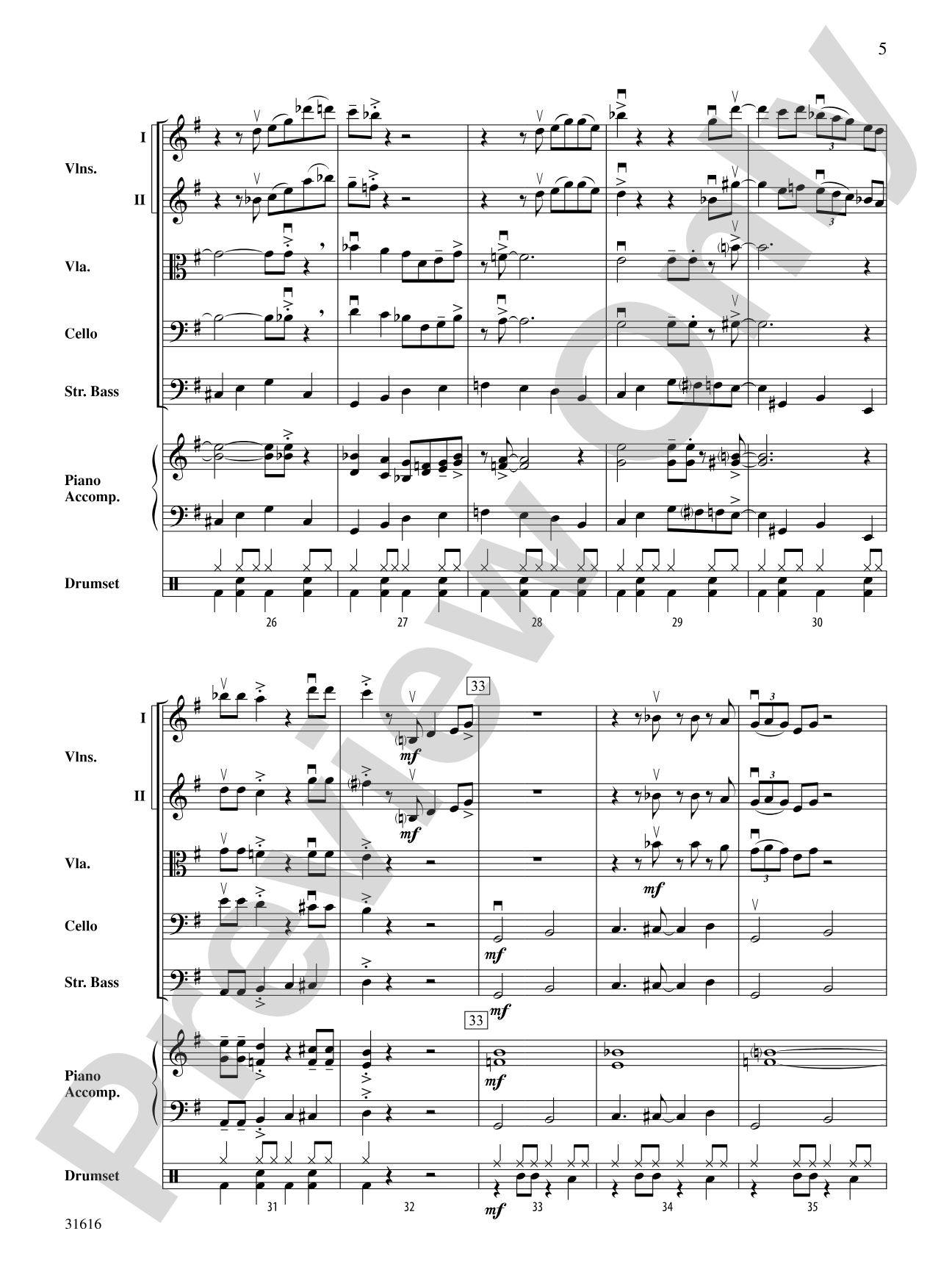 Tchefuncte Shuffle: String Orchestra Conductor Score & Parts